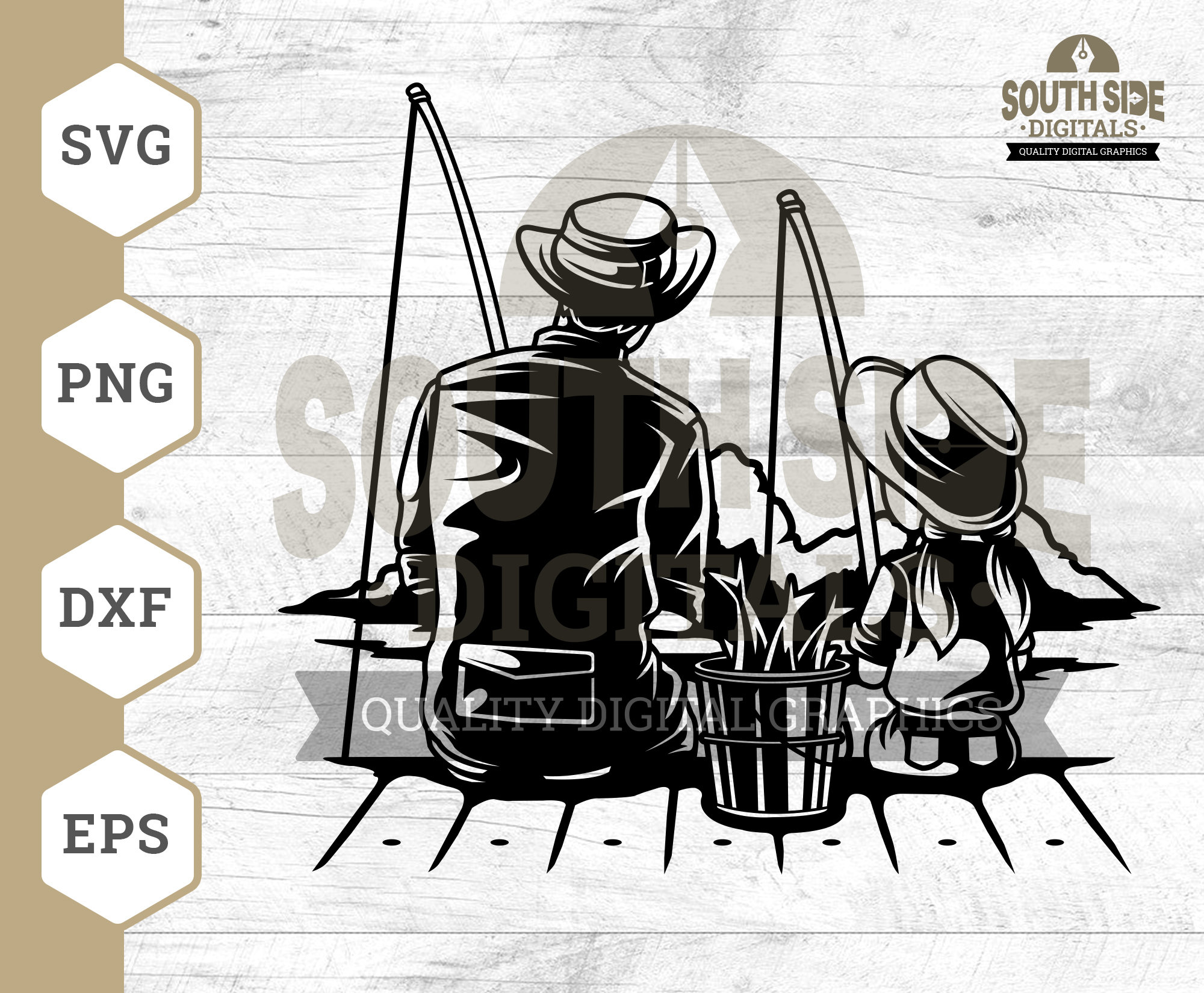 Dad and Daughter Fishing SVG Father Fishing Svg Daughter - Etsy Canada