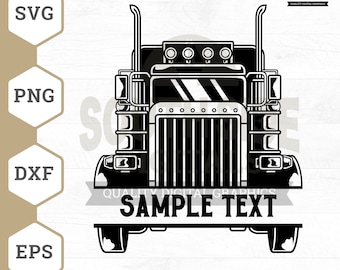 Semi Truck SVG: Big Rig Clipart, Truck Driver Design (Digital Files)