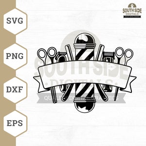 Barbershop Tools svg, Barber Tools svg, Hair Stylist svg, Barber Tools shirt, Barber Clipart, Barber Png, Barber Cut File, Barber Dxf File