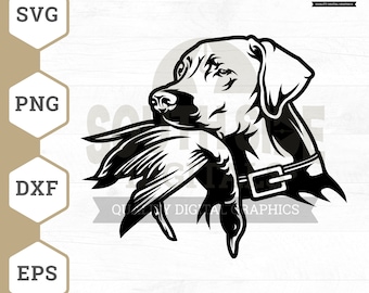 Hunting Dog with Duck SVG: Hunting Season Clipart (Digital Files)