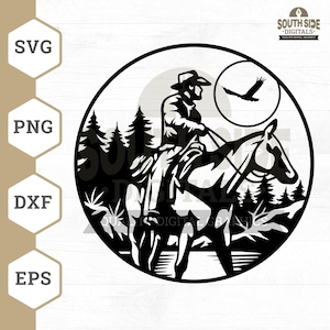Cowboy Svg, Cowboy Horse Svg, Horse Rider Svg, Cowboy Png, Cowboy Cut File, Cowboy Dxf, Cowboy Eps, Cowboy Clipart, Cowboy Silhouette