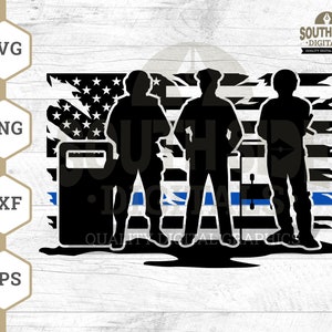 US Police Flag SVG: First Responder Clipart (Digital Files)