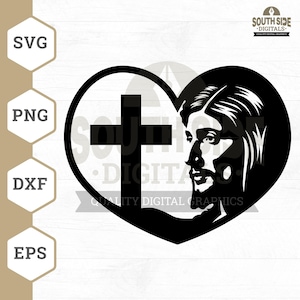 Heart Cross Svg, Jesus Svg, Crucifix Svg, Religious Svg, Waymaker Svg, Faith Svg, Christian Svg, Heart Cross Svg, Christian Cross