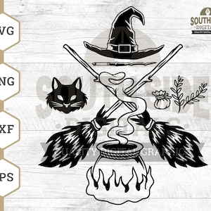 Witch Tools Svg, Witchcraft svg, Witch svg, Witch Broomstick svg, Halloween svg, Witch Shirt, Witch Clpart, Halloween Png, Cut File, Dxf