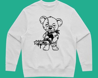 Scary Chainsaw Teddy Bear SVG: Angry Clipart (digital Files) - Etsy