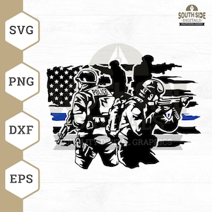 Amerikaanse SWAT politie SVG, SWAT politie SVG, Amerikaanse politie SVG, SWAT SVG, Amerikaanse SWAT politie PNG, politie Cricut, politie DXF-bestand, SWAT politie EPS