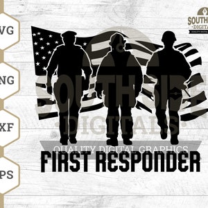 First Responder SVG File, Police Response svg, Fire Fighter Rescue, Military Rescue svg, Emergency Team svg, Responder Shirt, Responder png