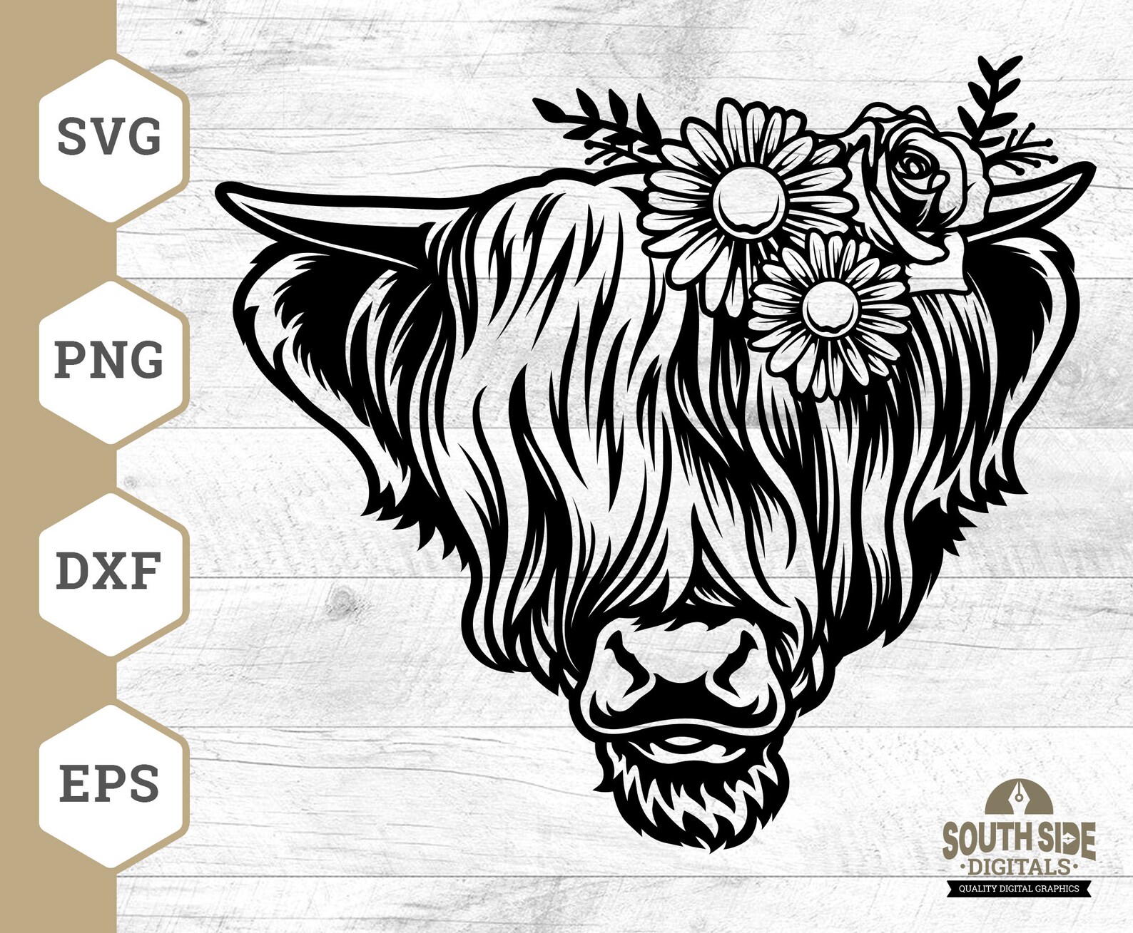 Highland Cow SVG File Cute Highland Cows svg Cow with | Etsy