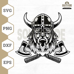 Viking Warrior SVG: Axe Clipart, Shirt Design (Digital Files)