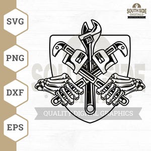 Plumbing Tools SVG File, Plumber Tools svg, Skeleton Plumber Hands svg, Plumbing Work svg, Plumber Shirt, Plumbing Clipart, Plumber png