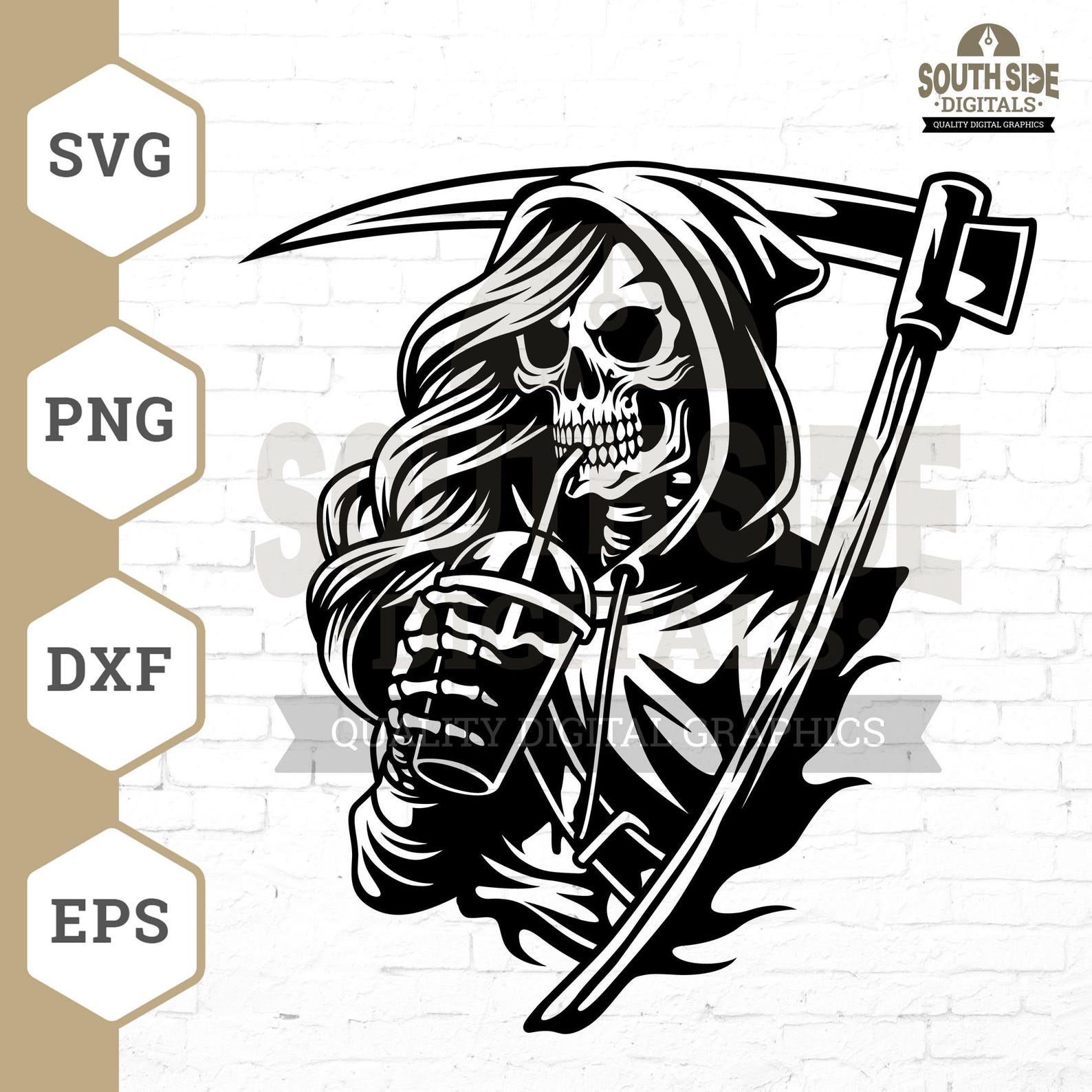 Female Grim Reaper Svg, Grim Reaper Svg, Girl Reaper Svg, Reaper ...
