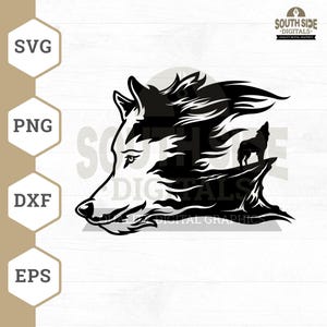 Howling Wolf SVG File, Wolf Howl svg, Wolf svg, Wild Wolf svg, Wolf Howl svg, Wolf Clipart, Wolf Shirt. Wolf Png