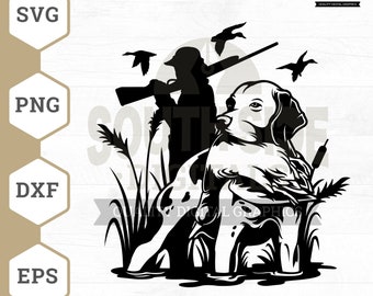 Hunting Dog SVG File, Duck Hunting svg, Hunting Season svg, Duck hunt svg, Hunting Dog Shirt, Hunting Clipart, Cutting Files, Png