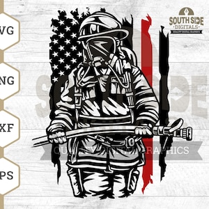 US Fire Fighter Svg, Firefighter svg, US Fireman svg, Fireman svg, First Responder svg, Firefighter Shirt, Firefighter Clipart, Png, Dxf