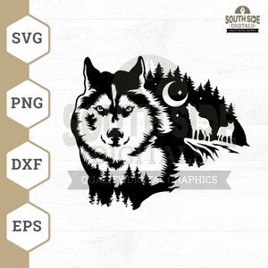 Howling Wolf SVG File, Wolf Howl svg, Wild Wolf svg, Mountain Wolf svg, Howling Wolf shirt, Wolf Clipart, Wolf png