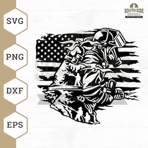 American Firefighter SVG: US Flag, First Responder Clipart (Digital Download)