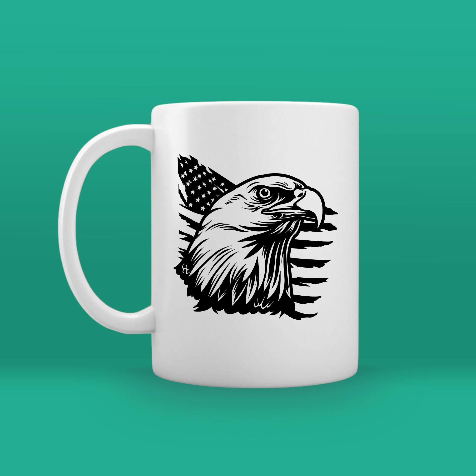 American Flag Eagle Head SVG: Patriotic Cut File (digital Download) - Etsy