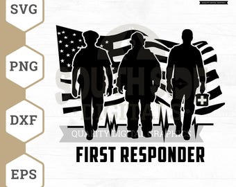 First Responder SVG File: Emergency Rescue Team (Digital Download)