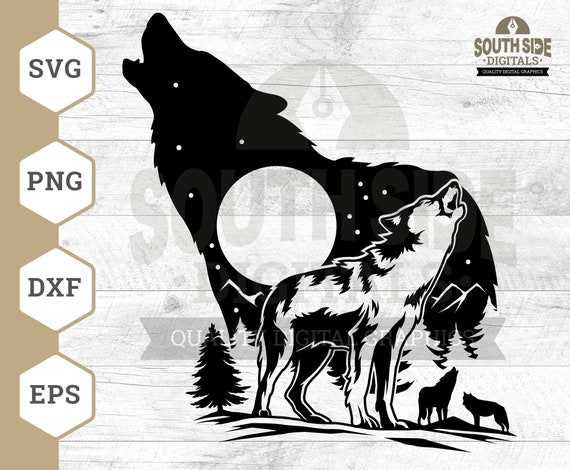 Aullando lobo SVG Archivo Lobo svg Mountain Wolf svg Wolf - Etsy España