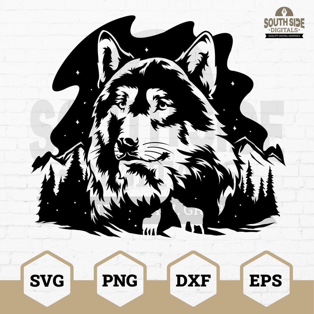 Wolf SVG File, Wolf Svg, Howling Wolf Svg, Wolfpack Svg, Wolf Howl Svg ...