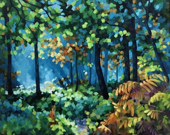 Autumn Tingles, by Cat Croxford, Limited Edition Print, Treescape, Tree Art, Landscape Art, Original Art
