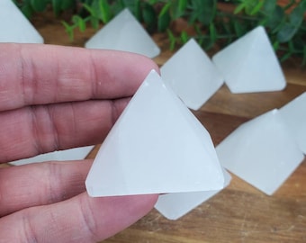 1.5in Polished Selenite Pyramid
