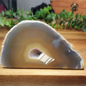 Brazilian Standing Natural Agate Geode with Druzy Quartz Pocket - YOU CHOOSE!