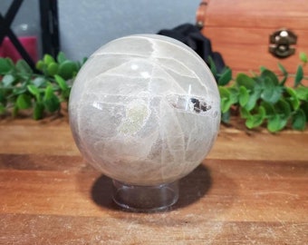 Natural Polished Garnierite Sphere from Madagascar (Stand Included)