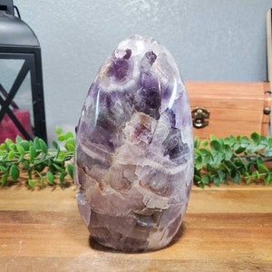 Chevron Amethyst Crystal | Banded Amethyst for Stress Relief & Spiritual Healing | Dogtooth Amethyst | 2.7 lbs | V-Banded Quartz