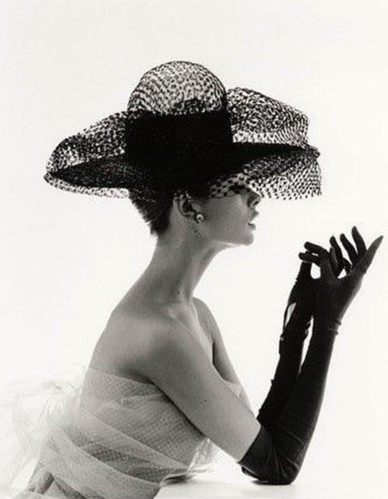 Audrey Hepburn Big Hat Poster Etsy
