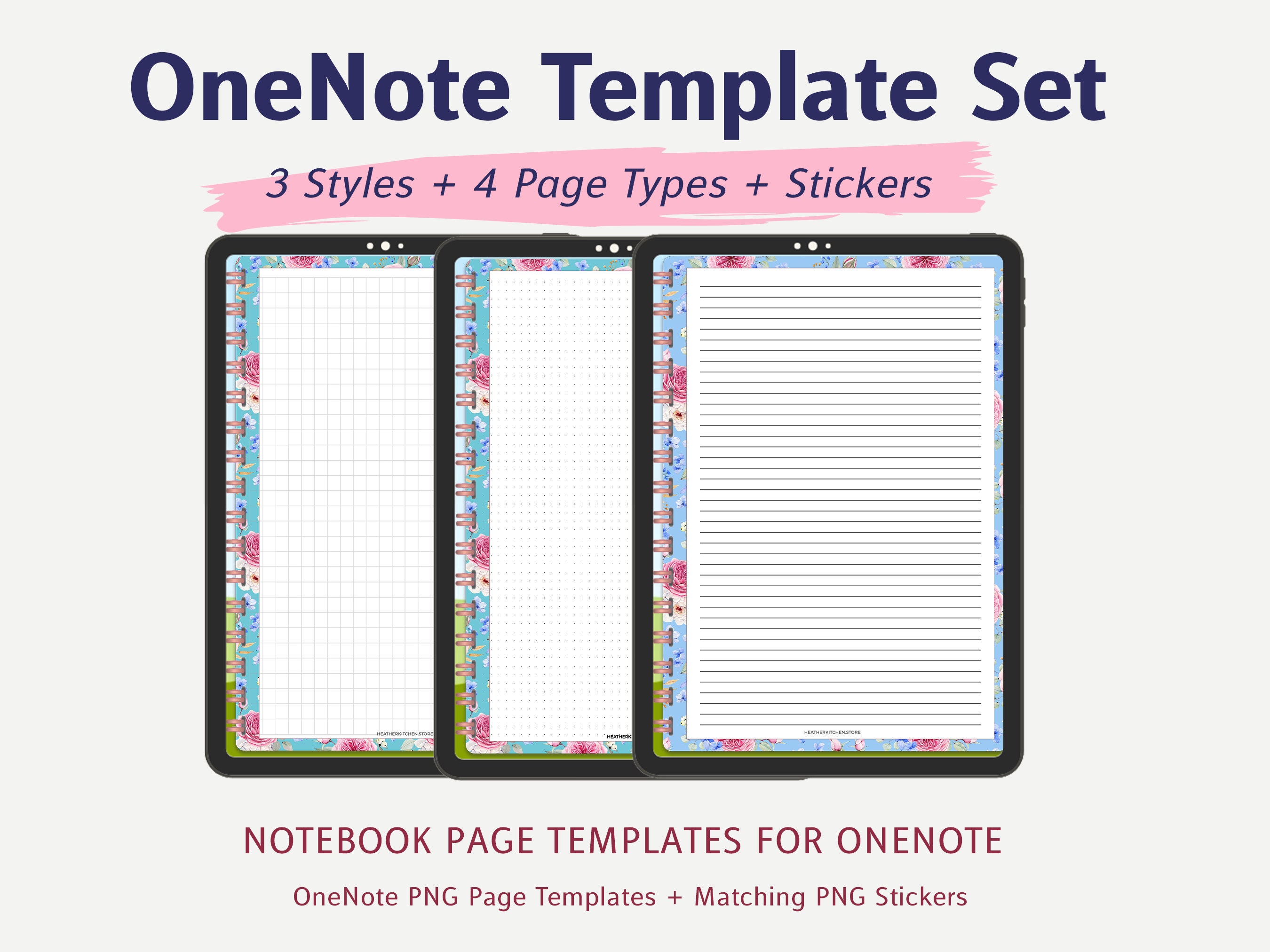 onenote-templates-set-png-stickers-digital-notebook-etsy
