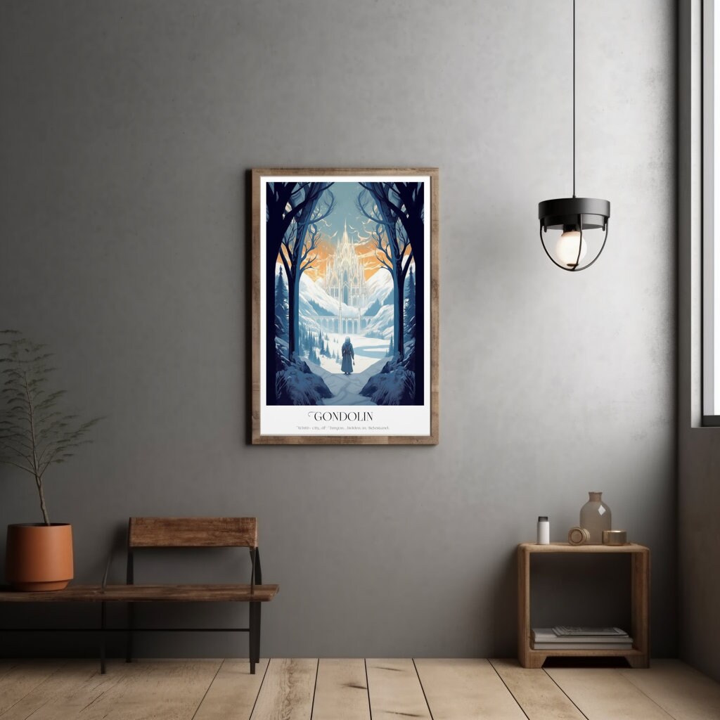 Gondolin Travel Poster Silmarillion Inspired Lord of the - Etsy