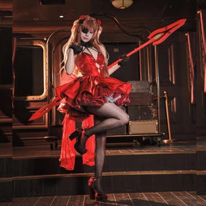 Asuka Langley Soryu cosplay , Shikinami Asuka Rangurē cos,EVANGELION-02 , Game anime costumes