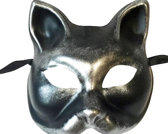 Cat Metallic Plain Masquerade Mask