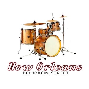 New Orleans Bourbon Street Drums T-Shirt