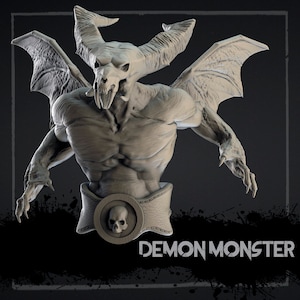 Miniature Bust -- Demon -- DND / Roleplaying / RPG / Bust/ tabletop