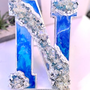 Large Geode Resin Letters | Initials | Custom | Personalized | Galaxy | Wall Art | Room Decor| Wood | Gift | Crystals