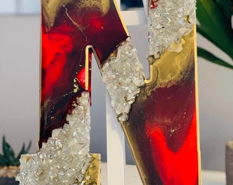 Red Geode Resin Art - Etsy