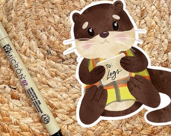 Crescent City Otter Sticker: Bookish Kindle Decal for Sarah J Maas Fans