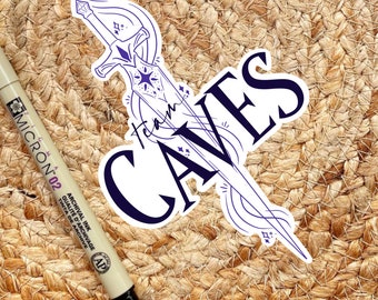 Team Caves Sticker | Bookish Stickers | Sarah J Maas Gifts | Crescent City Merch | Romantasy | Booktok Stickers | Kindle Stickers