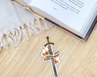 Throne of Glass Quote Sticker: Goldryn Sword, Fantasy Romance Collectible
