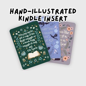 Bookish Quote Kindle Inserts | Adorable Reading Accessories for Book Lovers & Bibliophiles