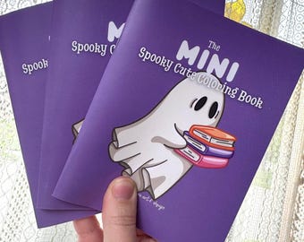 Mini griezelig kleurboek in gotische Victoriaanse stijl voor Halloween, draagbaar, voor volwassenen, donkere academische stijl, boekachtig cadeau