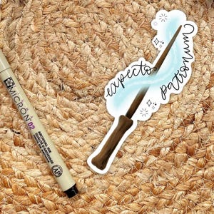 Wizard Wand Sticker | Dark Academia Magic for Bookish Witches & Fanfiction Enthusiasts