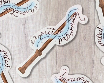Magic Spell Wand Water Resistant Sticker