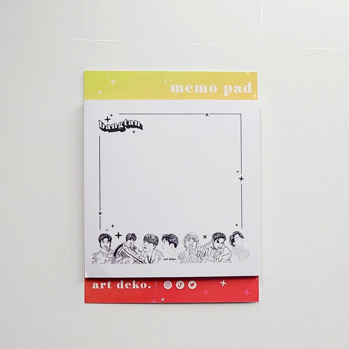 BTS Stationery Memo Pad Note Pad Bangtan 0T7 | Etsy