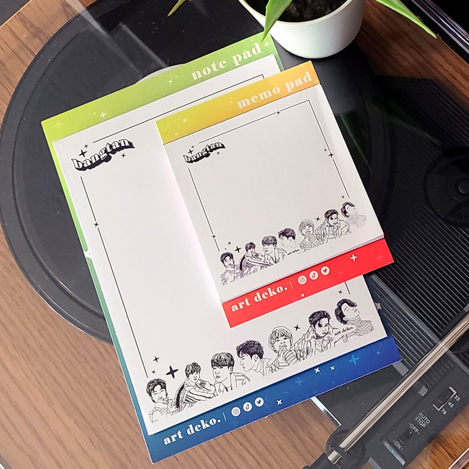 BTS Stationery Memo Pad Note Pad Bangtan 0T7 Etsy