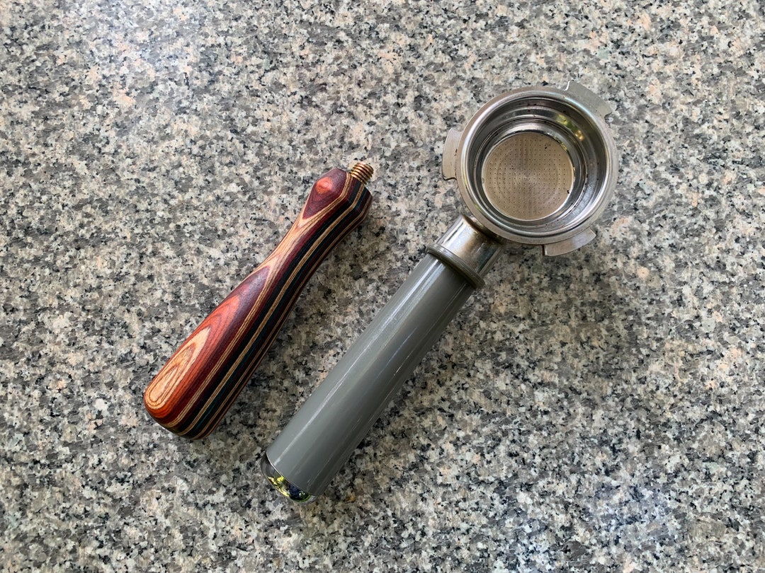 Colorful Wooden Handle Bottomless Portafilter: M10 Thread, Espresso ...