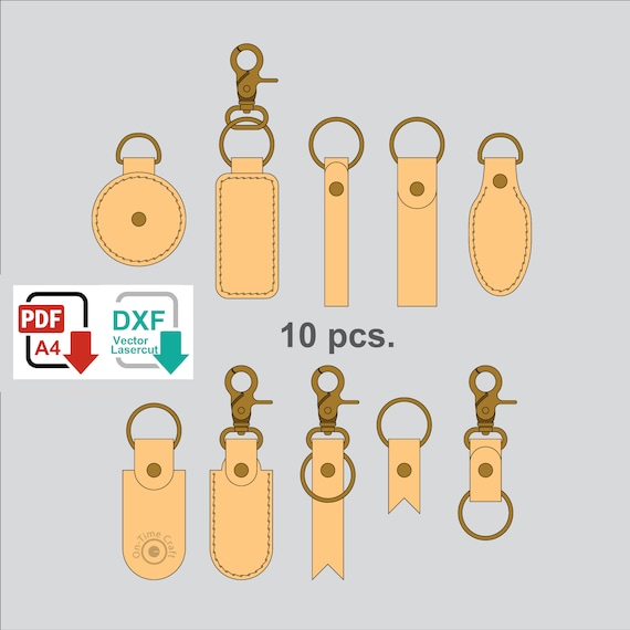 Keychain PDF Pattern Template Key Tag Key Holder Key Ring Etsy