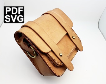 satchel bag handcrafts handbag PDF Pattern template leather work